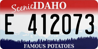 ID license plate E412073