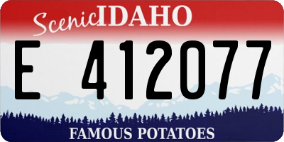 ID license plate E412077