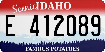 ID license plate E412089