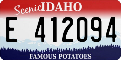 ID license plate E412094