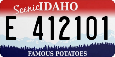 ID license plate E412101