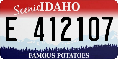 ID license plate E412107