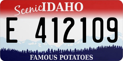 ID license plate E412109