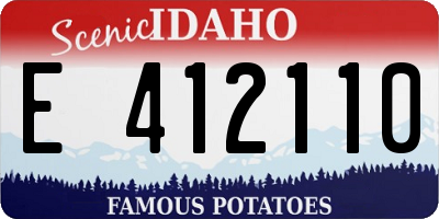 ID license plate E412110