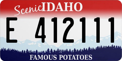 ID license plate E412111