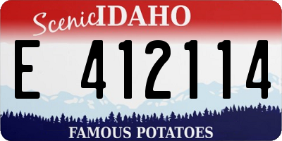 ID license plate E412114
