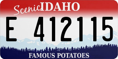 ID license plate E412115