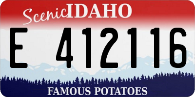 ID license plate E412116