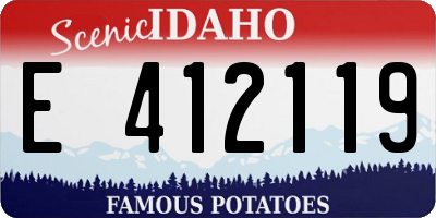 ID license plate E412119