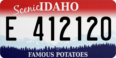 ID license plate E412120