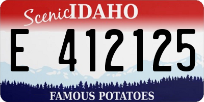 ID license plate E412125