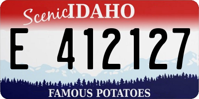ID license plate E412127