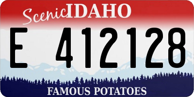 ID license plate E412128