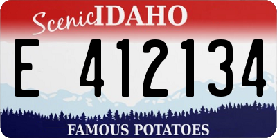 ID license plate E412134