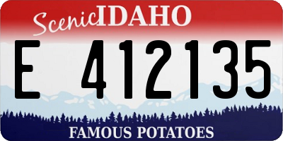 ID license plate E412135