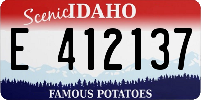 ID license plate E412137