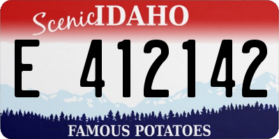 ID license plate E412142