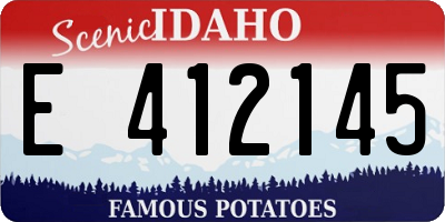 ID license plate E412145