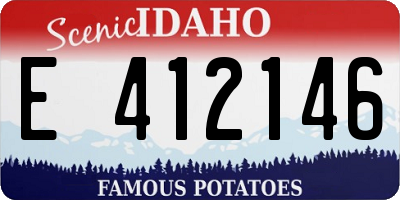 ID license plate E412146