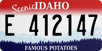 ID license plate E412147