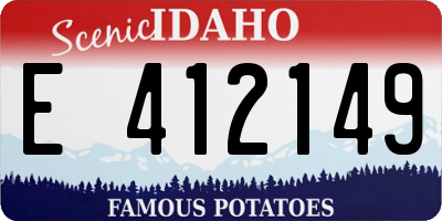 ID license plate E412149