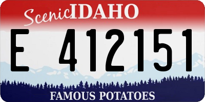 ID license plate E412151