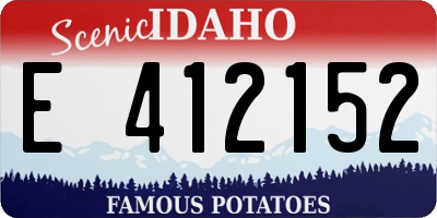 ID license plate E412152