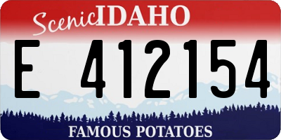 ID license plate E412154
