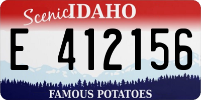 ID license plate E412156