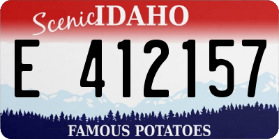 ID license plate E412157