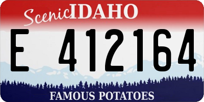 ID license plate E412164