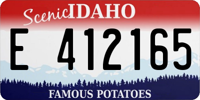 ID license plate E412165