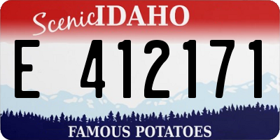 ID license plate E412171