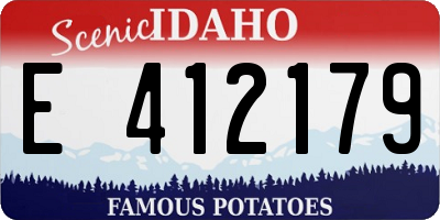 ID license plate E412179