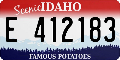 ID license plate E412183