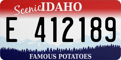ID license plate E412189