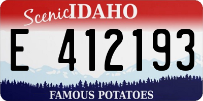 ID license plate E412193