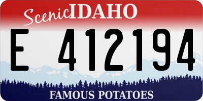 ID license plate E412194