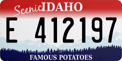 ID license plate E412197