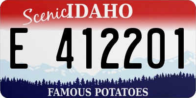 ID license plate E412201