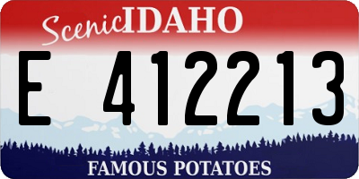 ID license plate E412213