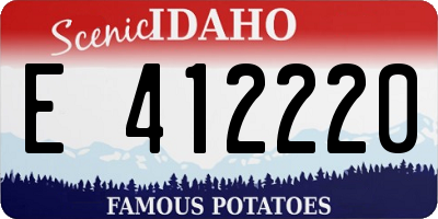 ID license plate E412220