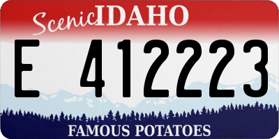 ID license plate E412223