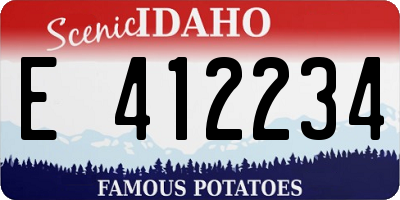 ID license plate E412234