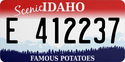 ID license plate E412237