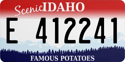 ID license plate E412241