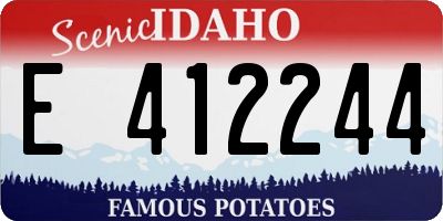 ID license plate E412244