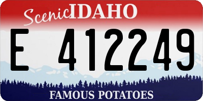 ID license plate E412249
