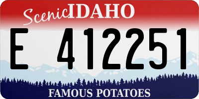 ID license plate E412251