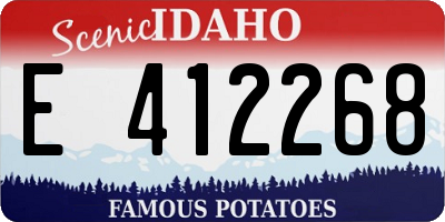 ID license plate E412268